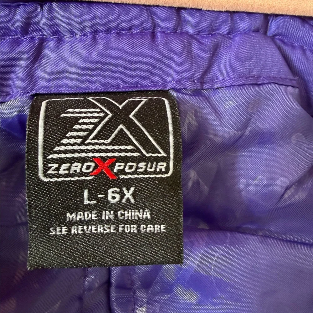 ZeroXposur Kids Purple Snow Overalls Size L-6X